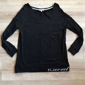 Victorias Secret super‎ soft thin black long sleeve pullover oversized small